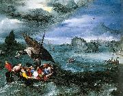 Pieter Brueghel the Younger Christ in the Storm on the Sea of Galilee oil on canvas